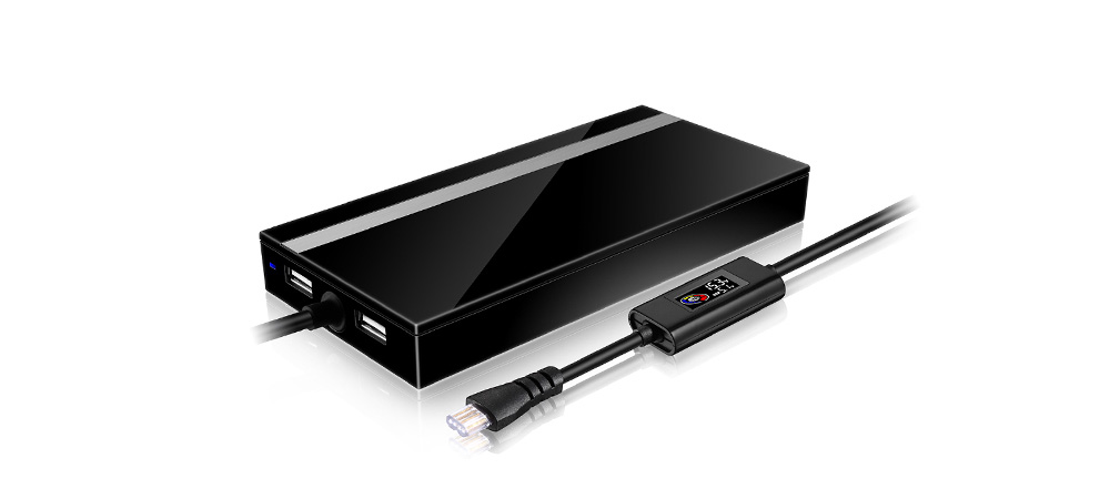  90W Ultra Slim Universal Laptop AC Adapter With Dual USB/LCD (B)