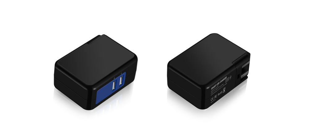 15.5W Smart Dual USB charger 5V 2.1A+1A (B)